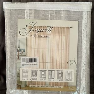 Joywell rod pocket light filtering curtains